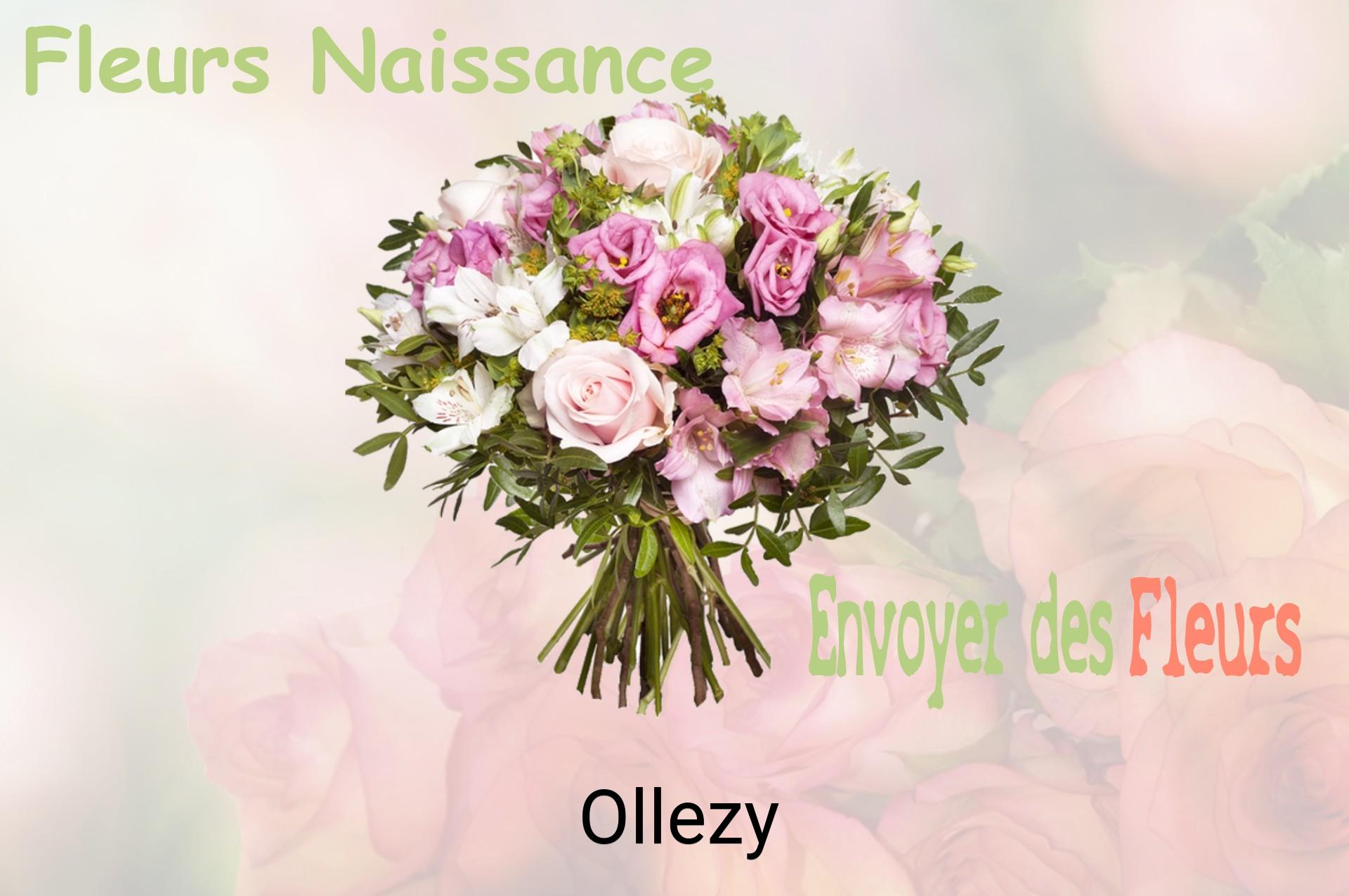 Bouquet de fleurs de naissance livré à Ollezy